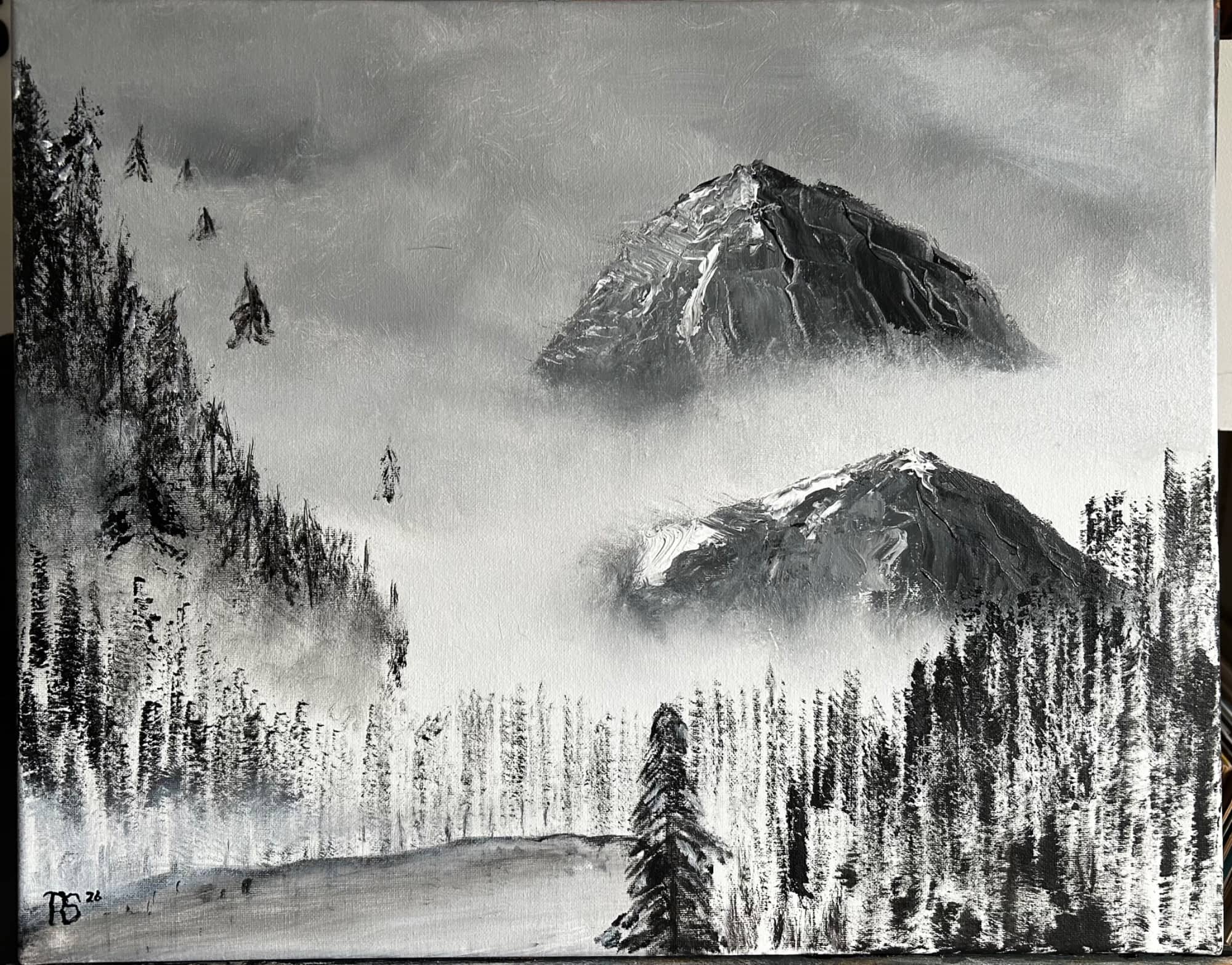 Misty mountains (3e exemplaar) — Misty mountains, in opdracht gemaakt